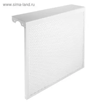 Экран на чугунный радиатор ZEIN, 590х610х150 мм, 6 секций, металлический, белый