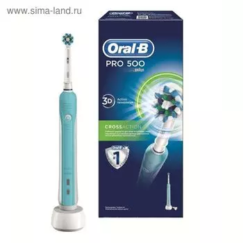 Электрическая зубная щетка Oral-B Pro 500/D16.513.U, вращательная, 8800 об/мин, коробка