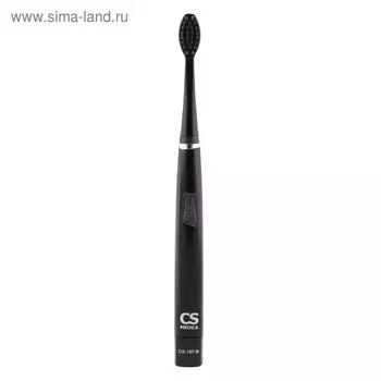 Электрическая зубная щётка CS Medica CS-167-B, звуковая, 28000 дв/мин, 2 насадки, чёрная 529878
