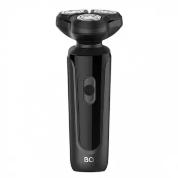 Электробритва BQ SV1006, 3 Вт, роторная, 3 головки, сухое/влажное бритьё, от АКБ, чёрная