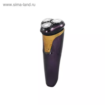 Электробритва / триммер Бердск 3314АС, роторная, сухое/влажное бритьё, 3 бреющих головки