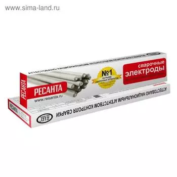 Электроды "Ресанта" МР-3 Ф2.0, 1 кг, d=2 мм, длина 350 мм, сталь