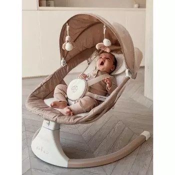 Электрокачели детские AmaroBaby Lucky Swing, цвет бежевый