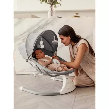 Электрокачели детские AmaroBaby Lucky Swing, цвет серый