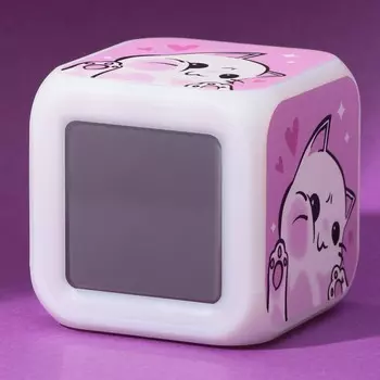 Часы будильник электронные «Котик», мод. 49, 7.87.8 см