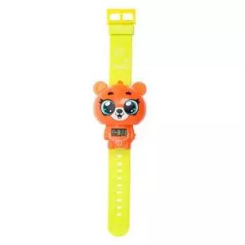 Электронные часы «Смелый мишка», цвет оранжевый