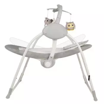 Электронные качели STAR, серый, с адаптером, п/у, 12мелодий., 5 скоростей, москитка