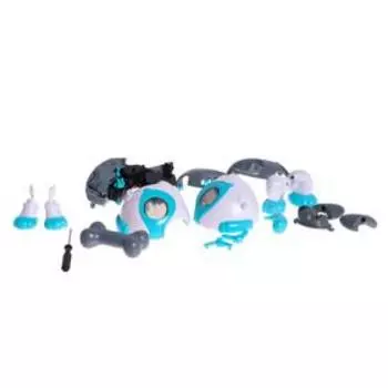 Электронный конструктор «Робот Дружок», 19 деталей, цвет серый