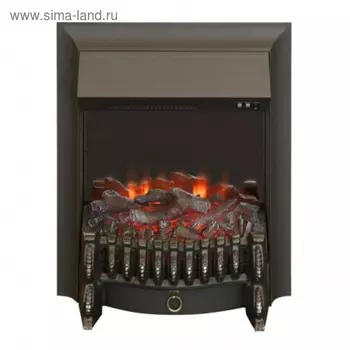 Электроочаг Fobos Lux Black, 1500 Вт, 2 режима обогрева, муляж сгоревших дров