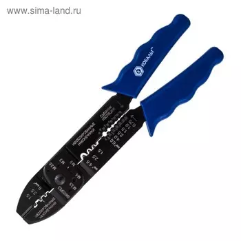 Электропассатижи "КОБАЛЬТ" 246-449, 0.8-2.6 мм, кусачки, винторез, 230 мм