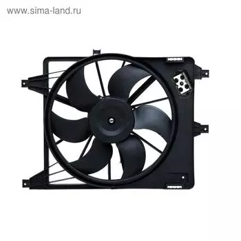 Электровентилятор охлаждения с кожухом с резистором Logan (04-) A/C+ Renault 8200702959, LUZAR LFc 0969