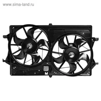 Электровентиляторы охлаждения с кожухом (2 вент.) Focus I (98-) А/С+ Ford 98AB8C607FM, LUZAR LFK 1054
