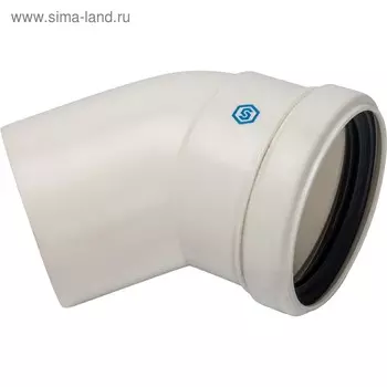 Элемент дымохода конденсационный STOUT SCA-8080-000045, угол 45°, DN80