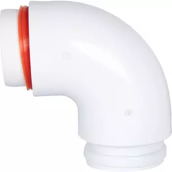 Элемент дымохода ROMMER RCA-0080-800090, отвод утепенный, d=80/100 мм, 90°