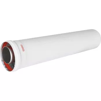 Элемент дымохода ROMMER RCA-6010-000500, удлинитель, d=60/100 мм, коакс раструбн, L=500 мм