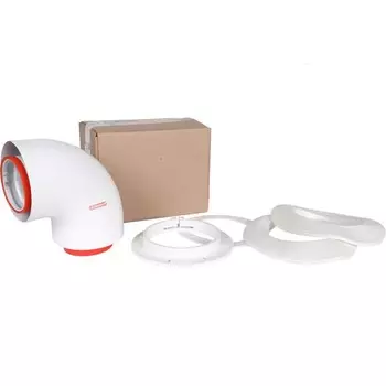 Элемент дымохода ROMMER RCA-6010-240190, начальный участок, d=60/100 мм,90°, фланец