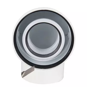 Элемент дымохода ROMMER RCA-8610-010090, отвод конденсационный, d=60/100 мм, 90°