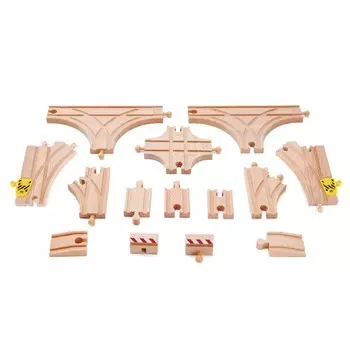 Элемент игрушечной железной дороги «Развилки рельс», 14 предметов