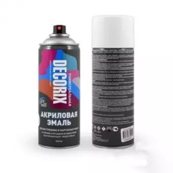 Эмаль – аэрозоль акриловая DECORIX A21, цвет белый глянцевый, 520 мл