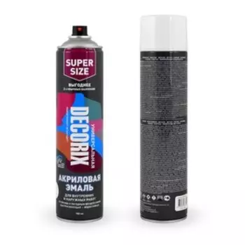 Эмаль-аэрозоль белый матовый 780 мл DECORIX (A24)