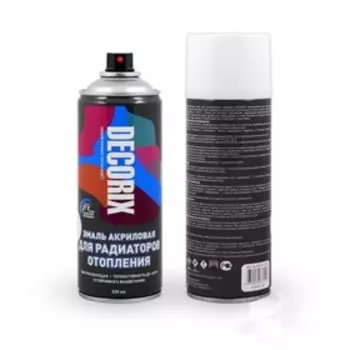 Эмаль – аэрозоль акриловая DECORIX A24, для радиаторов, цвет белый матовый, 520 мл