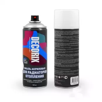 Эмаль – аэрозоль акриловая DECORIX A24, для радиаторов, цвет белый матовый, 520 мл