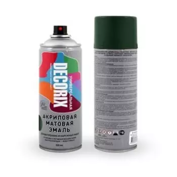 Эмаль – аэрозоль акриловая DECORIX A61, цвет камуфляж армейский/зелёный матовый, 520 мл