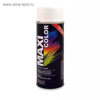 Эмаль-аэрозоль MAXI COLOR RAL9010, Белая матовая, 400 мл