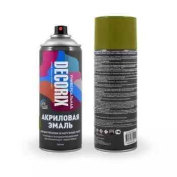 Эмаль-аэрозоль оливковый 520 мл DECORIX (A38)