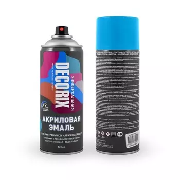 Эмаль – аэрозоль акриловая DECORIX A20, цвет светло – голубой, 520 мл