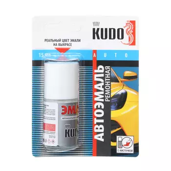 Эмаль Kudo автомобильная ремонтная с кисточкой "Белое облако 240", 15 мл