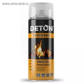 Эмаль термостойкая DETON THERMO 650С серебристая аэрозоль 520мл