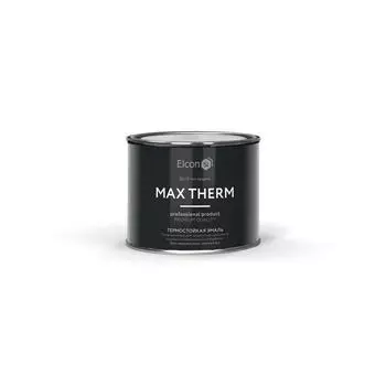 Эмаль термостойкая ELCON черная до 1000С 0,4 кг