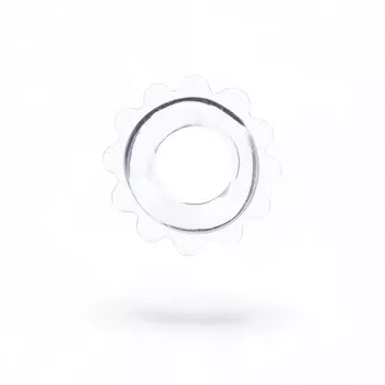 Эрекционное кольцо с рельефом, d=2 см, силикон, прозрачный