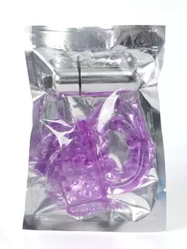 Кольцо эрекционное двойное и вибропуля с вибрацией и стимуляцией, силикон, сиреневый