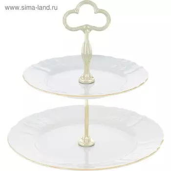 Этажерка 2-х ярусная Bernadotte, декор «Отводка золото»
