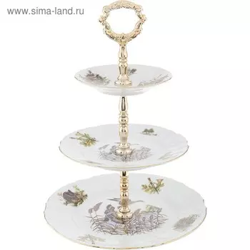 Этажерка 3-х ярусная Bernadotte, декор «Охотничьи сюжеты»