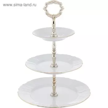 Этажерка 3-х ярусная Bernadotte, декор «Отводка золото»