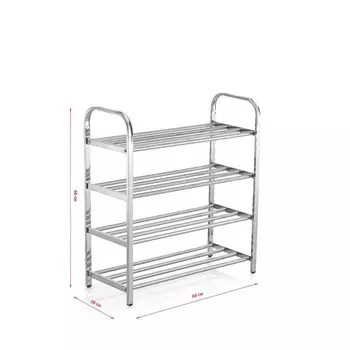 Этажерка для обуви ARENA, 610230670 мм, 4-х ярусная, цвет хром