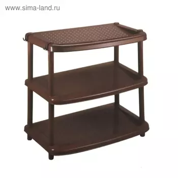 Этажерка для обуви 3-х ярусная «Паола», 49 х 31 х 54,5 см, цвет коричневый