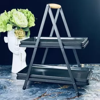 Этажерка двухъярусная Lenardi, размер 35х15х30.5 см