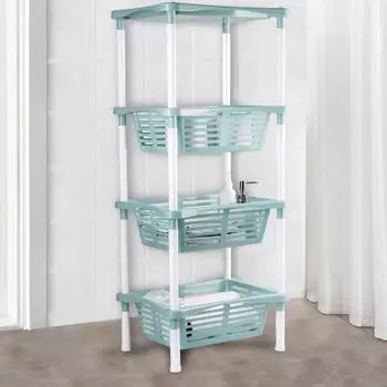 Этажерка напольная 4-х секционная Krita mix, цвет серая мистерия