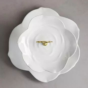 Этажерка «Роза», двухъярусная, фарфор, Иран