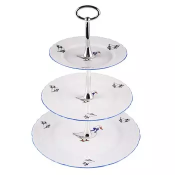 Этажерка трёхъярусная Cmielow Rococo «Гуси»