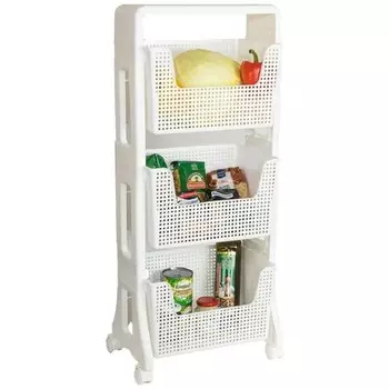 Этажёрка SUPRA RS-F095401, 96х40х26 см, 3-х ярусная, белый