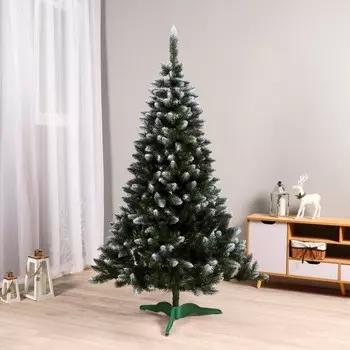 Искусственная ёлка с инеем «Крымская заснеженная», 220 см, ПВХ ветки отгибаются