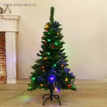 Искусственная ёлка с гирляндой Led «Зимнее волшебство. Верона», 120 см, 205 ПВХ веток отгибаются