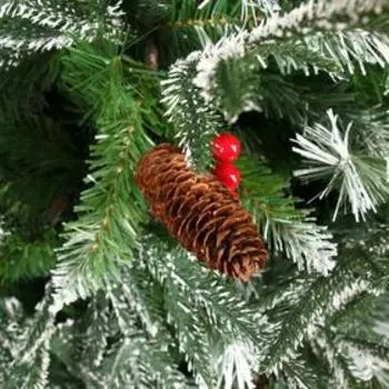 Искусственная ёлка с шишками, ягодами «Зимнее волшебство. Виктория», 270 см, d нижнего яруса 170 см, 2318 смешанные ветки на крючках