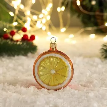 Ёлочная игрушка «Апельсин» h=11 см