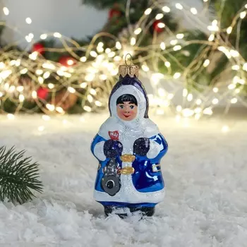 Ёлочная игрушка «Девочка зимой» h=12 см